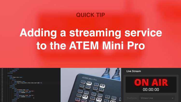 Adding a custom streaming destination to the ATEM Mini Pro