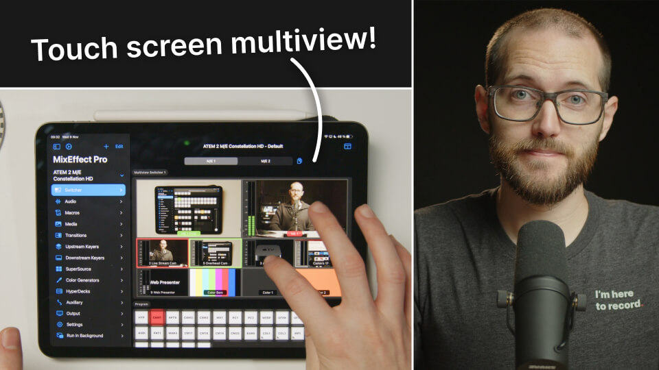 Touch screen multiview for Blackmagic ATEM switchers!