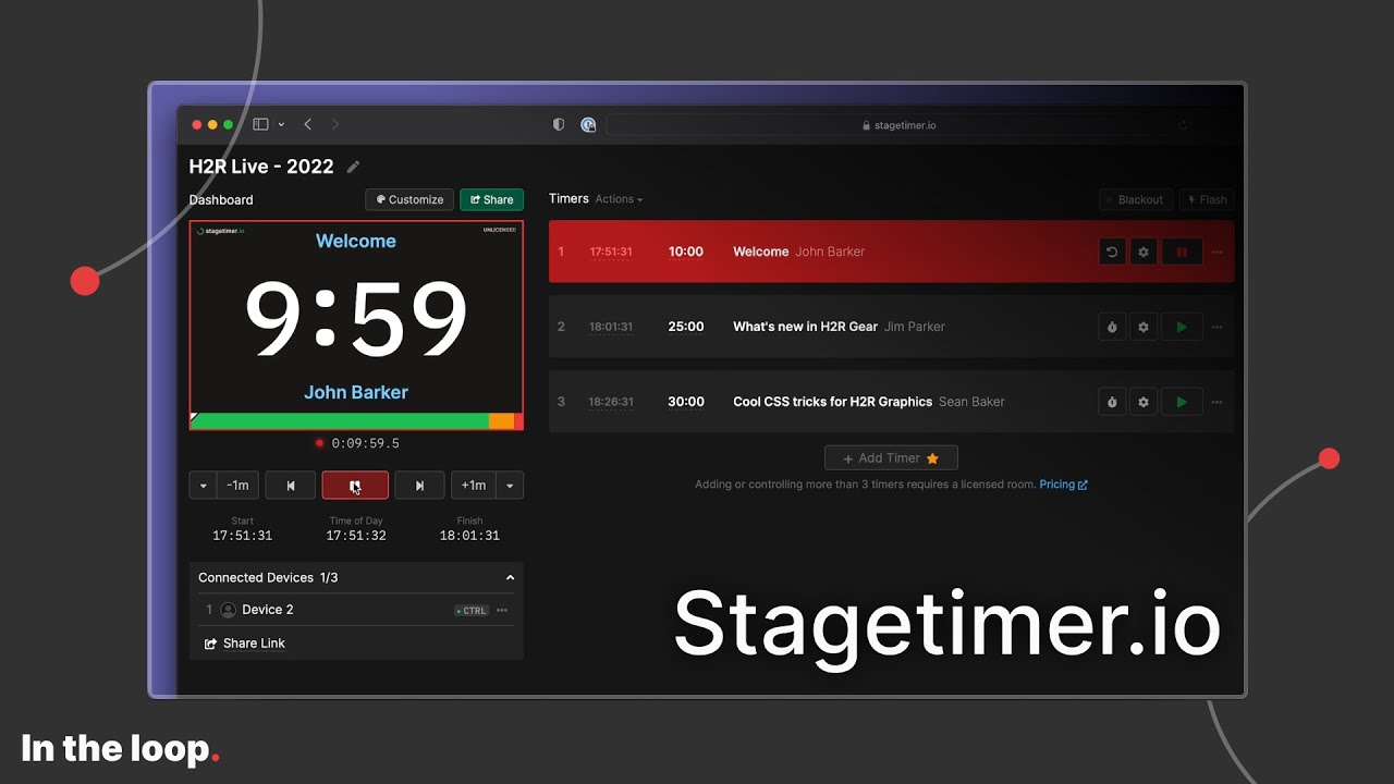 Fresh new look for Stagetimer.io