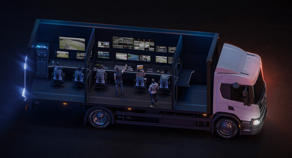 Inside look of the OB truck