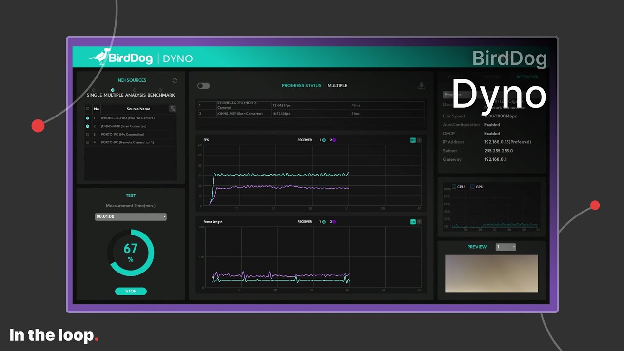 BirdDog Dyno - NDI performance monitoring